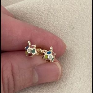 18k Gold Filled Turtle 🐢 Girls Stud Earrings